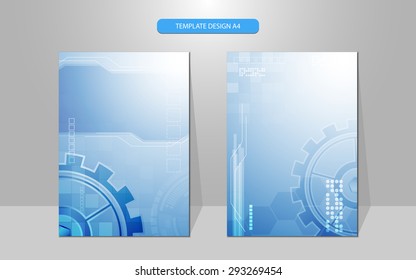 vector abstract technology system working cover design background