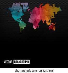 Vector Abstract Telecommunication Earth Map. World map connection illustration