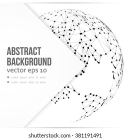 Vector Abstract Telecommunication Earth Map. World map connection illustration