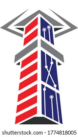 Vector Abstract Telecommunication Tower Shape