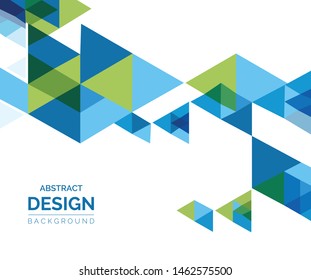 Vector Abstract template background with blue and green triangle. For brochure, cover, flyer design.