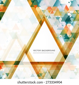 Vector Abstract template. Background with triangle shapes