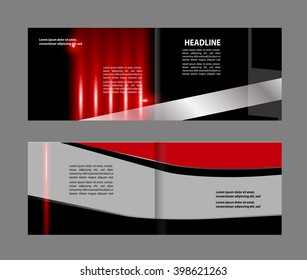 Vector Abstract template brochure design with red and black
