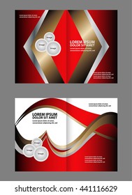 Vector Abstract template brochure design with red and black
