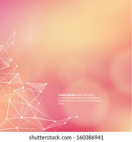 Vector abstract template with colorfully blurred background. Fresh template with place for your content. Modern futuristic design.