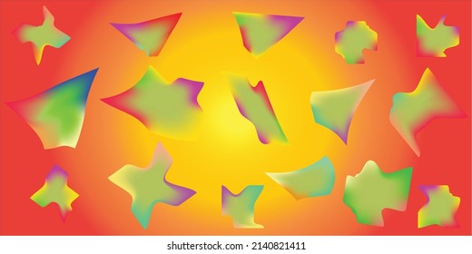 Vector abstract template for cover, poster, business card, brochure, websites. Figures on a bright shining background.
