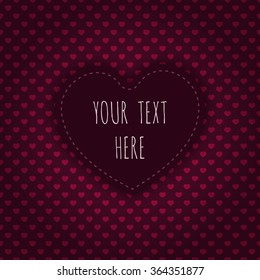 Vector abstract template with heart.  Valentines Day or Wedding card design.