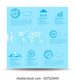 vector abstract  template infographic and icon science innovation concept
