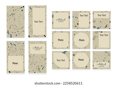 Vector abstract template paint splatter for postcard, banner, invitation, social media post, poster, mobile apps, web advertising