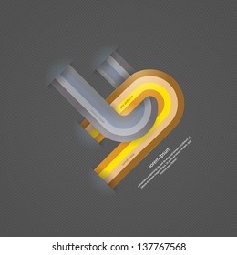 Vector abstract template. Stripped retro colorfully elements with space for your content. Sizable, editable.