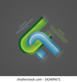 Vector abstract template. Stripped retro colorfully elements with space for your content. Sizable, editable.