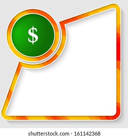 vector abstract text frame for any text with dollar sign