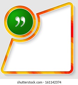 vector abstract text frame for any text with quotation mark