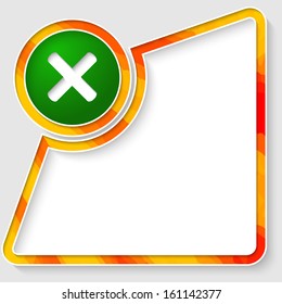 vector abstract text frame for any text with ban mark