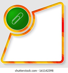 vector abstract text frame for any text with paper clip