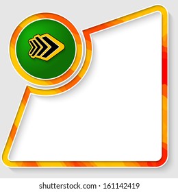 vector abstract text frame for any text with arrow