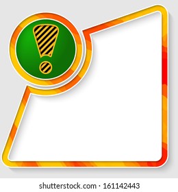 vector abstract text frame for any text with exclamation mark