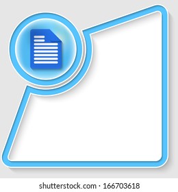 vector abstract text frame for any text with notes icon