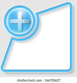 vector abstract text frame for any text with plus sign