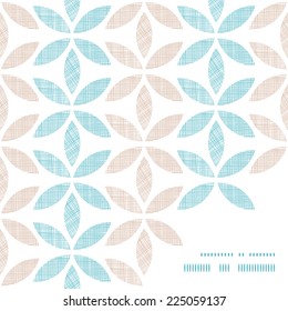 Vector abstract textile leaves stripes frame corner pattern background