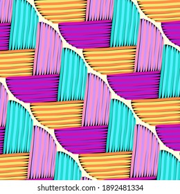 Vector abstract textural background with simple colored braids.