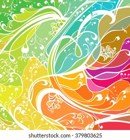 Vector abstract  texture. Colorful wavy background. 
