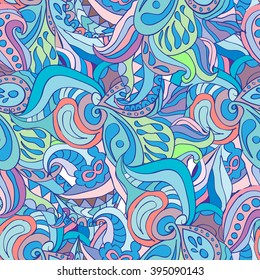 Vector abstract texture and colors . Ethnic seamless background. Vector background. A bright pattern. Use for Wallpaper, background of web page, seamless Doodle pattern