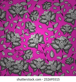 Vector abstract texture with abstract flowers. Endless background. Ethnic lace pattern. Vector backdrop. Bright pattern. Summer template. Use for wallpaper,pattern fills, web page background