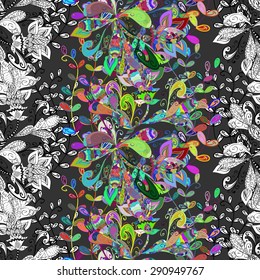 Vector abstract texture with abstract flowers. Endless background. Ethnic lace pattern. Vector backdrop. Bright pattern. Summer template. Use for wallpaper,pattern fills, web page background