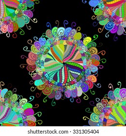 Vector abstract texture with abstract flowers. Endless background. Ethnic lace pattern. Vector backdrop. Bright pattern. Summer template. Use for wallpaper,pattern fills, web page background