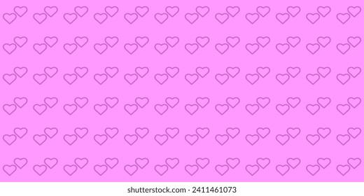 Vector abstract texture with linear hearts. Stylish design for wrapping fabric cloth print wedding decor. Valentines day pattern Textile swatch Heart Purple light pink seamless pattern Minimal print