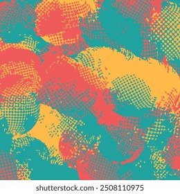 Vector abstract textured background with grain. Multicolor illustration. Colorful backdrop with dots