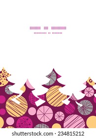 Vector abstract textured bubbles Christmas tree silhouette pattern frame card template