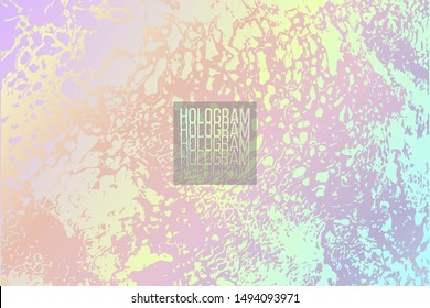 Vector abstract textured holographic background. Backdrop for banner, wrapping paper, print, cover, business card. Modern wallpaper design 