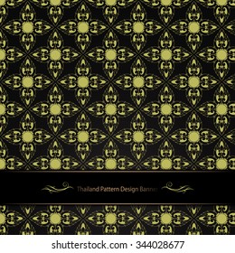 vector abstract thailand siam art ancient culture seamless pattern banner design