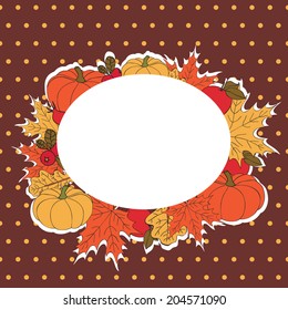 Vector abstract Thanksgiving card.