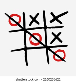 Vector abstract tic-tac-toe for fashion and web design