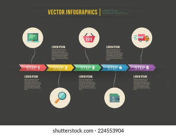 Vector abstract timeline infographic design. Workflow layout template