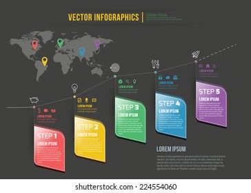 Vector abstract timeline infographic design. Workflow layout template