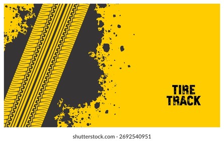Fondo abstracto de las marcas de pista del neumático del Vector