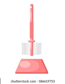 Vector abstract toilet brush on a white background. Isolated toilet hygiene item. Stock illustration