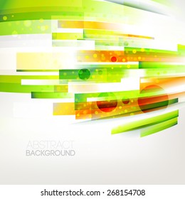 Vector abstract top direction colorful lines illustration, single linear design object. Motion wave. Eco friendly, sunny, season background