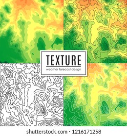 vector abstract topographic map contour background. the colors is green,  yellow, orange, and black.