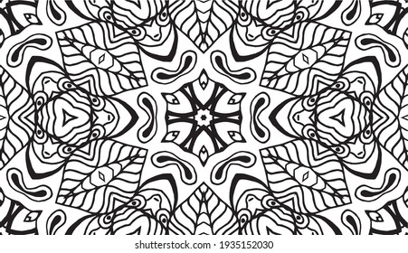 Vector Abstract Traditional Ornamental Pattern Seamless