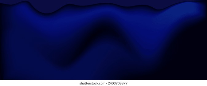 Vector abstract transition color dark blue  background. Wave smooth back. Modern  halftone gradient fon. Suit for poster, cover, banner, brochure, website, sale, border, back