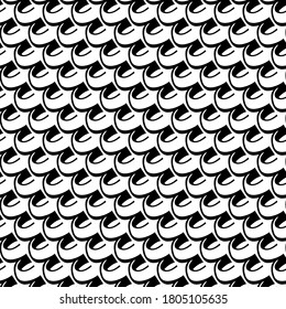 Vector abstract transparent geometric ornament monochrome black and white pattern background tile 