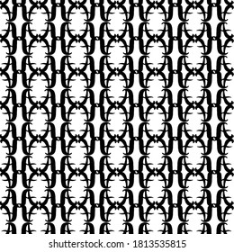 Vector abstract transparent geometric ornament monochrome seamless pattern background tile 