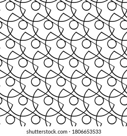 Vector abstract transparent geometric seamless pattern background tile with circle elements 