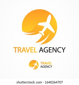 Vector abstract travel logo design element. Isolated on white background
