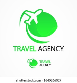 Vector abstract travel logo design element. Isolated on white background